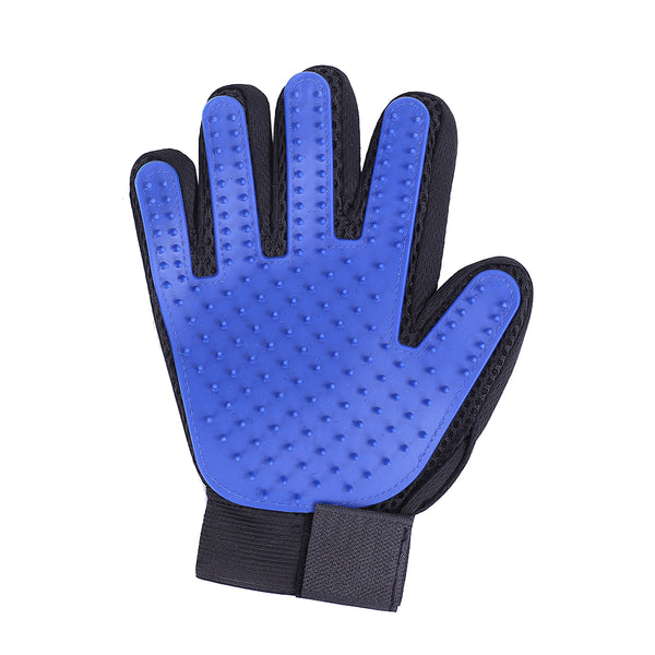 Pet Grooming Gloves 2-in-1 Massage & Deshedding Tool - Bath Brush for Dogs Cats